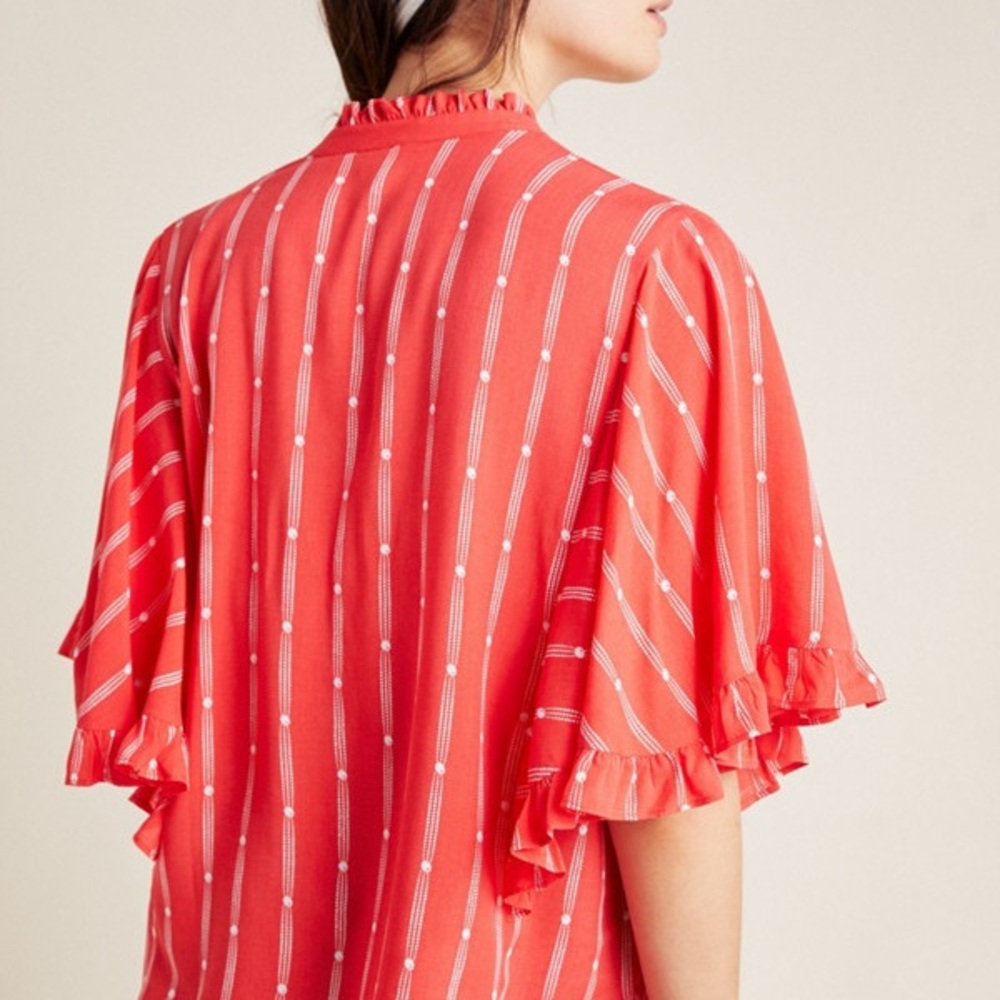 Maeve Averio Flutter-Sleeved Buttondown - Picture 2 of 5